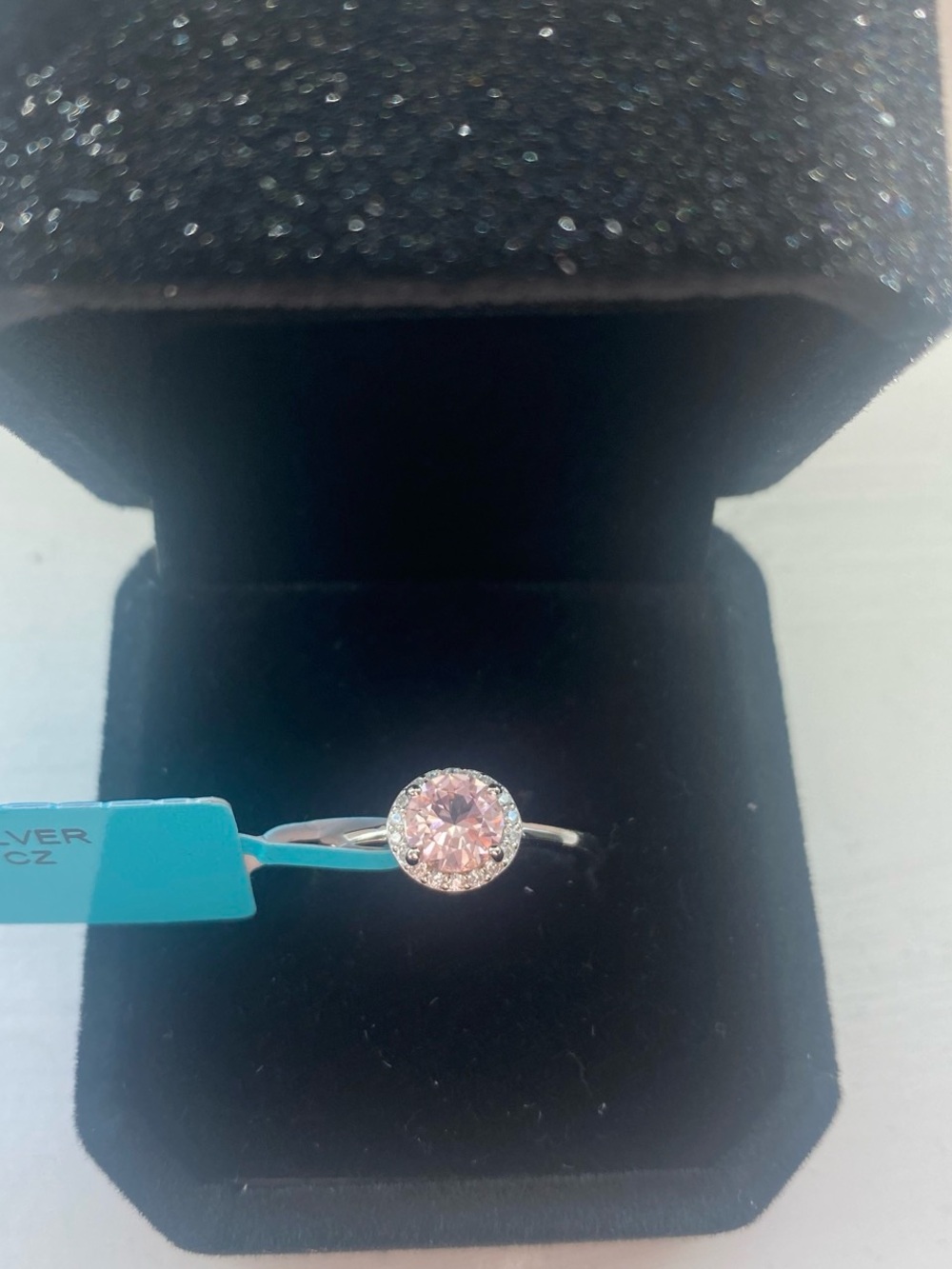 Round Cut Pink Morganite Ring Size 6